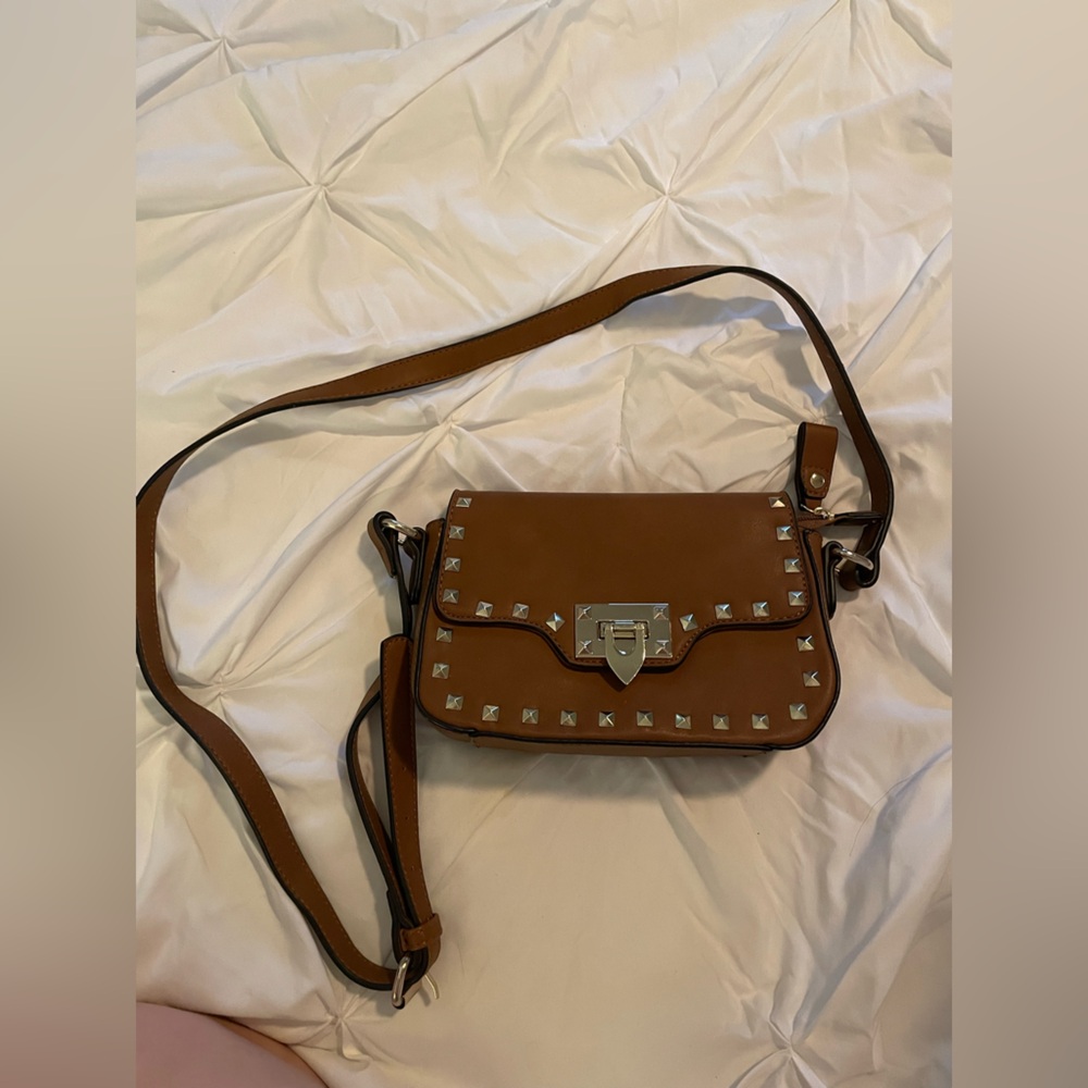 Brown studded bag